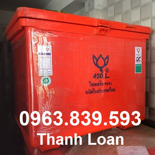 Thùng giữ lạnh hoa sen 450L nhập khẩu thái lan, thùng ướp hải sản