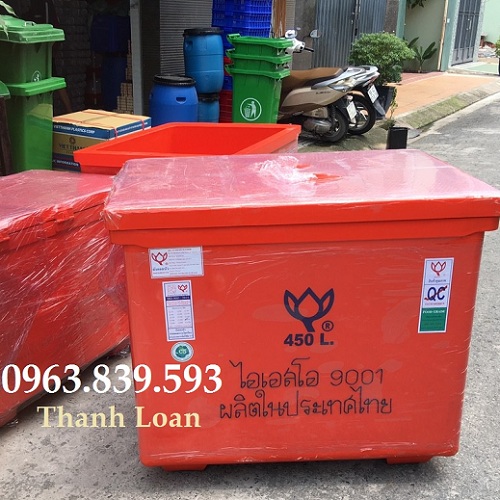 Thùng giữ lạnh hoa sen 450L nhập khẩu thái lan, thùng ướp hải sản