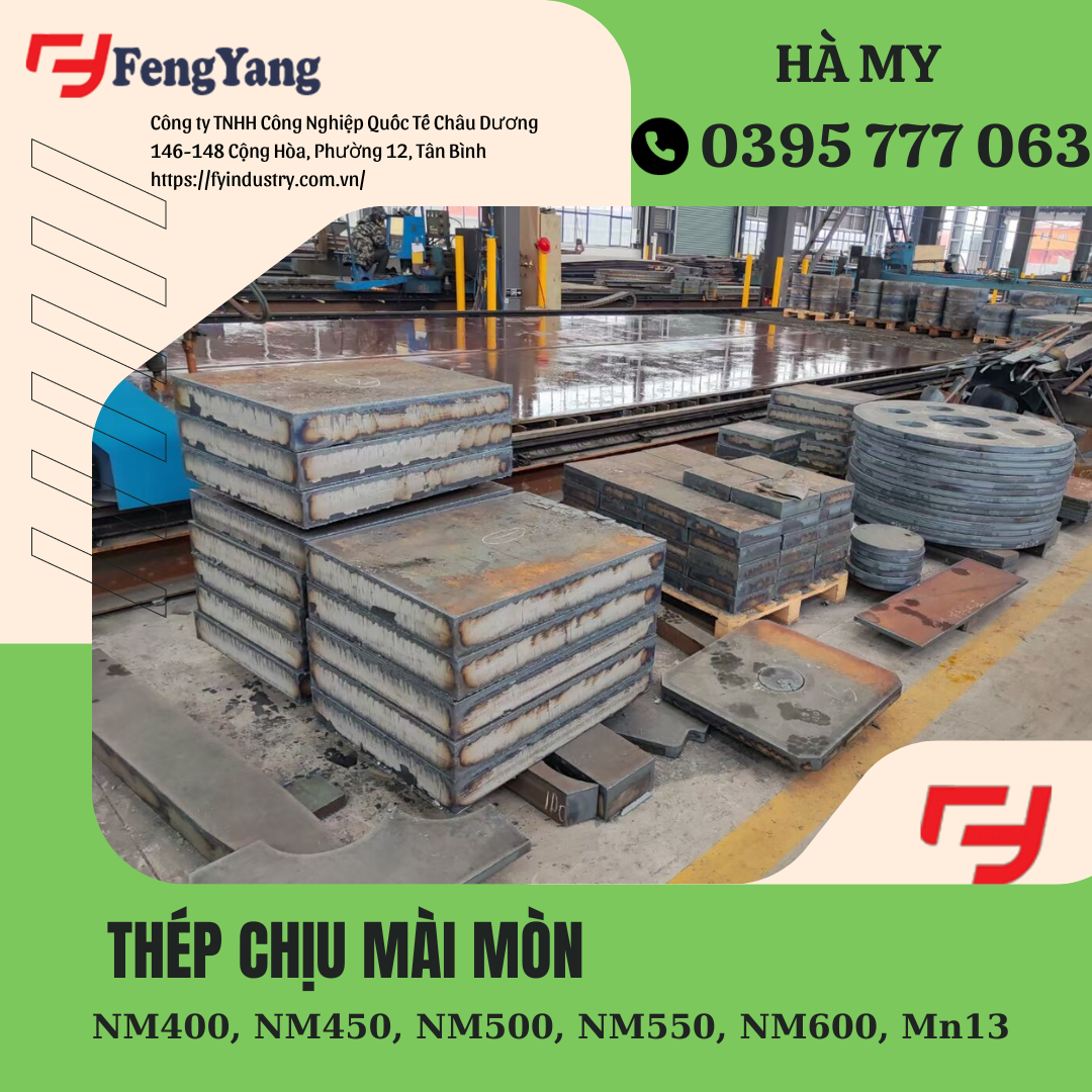 Thép chịu mài mòn NM450, NM500, NM550, MN13