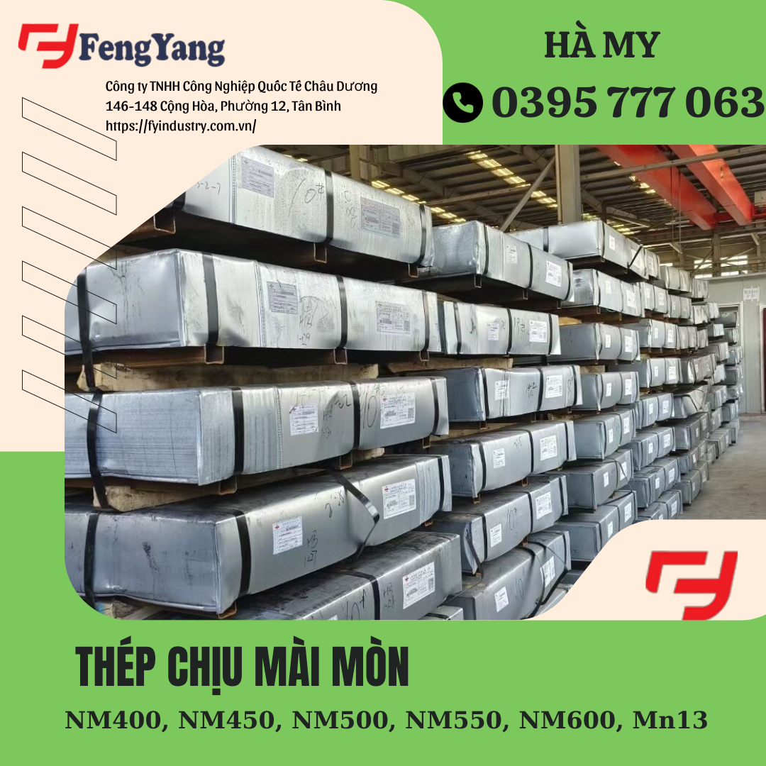 Thép chịu mài mòn NM450, NM500, NM550, MN13