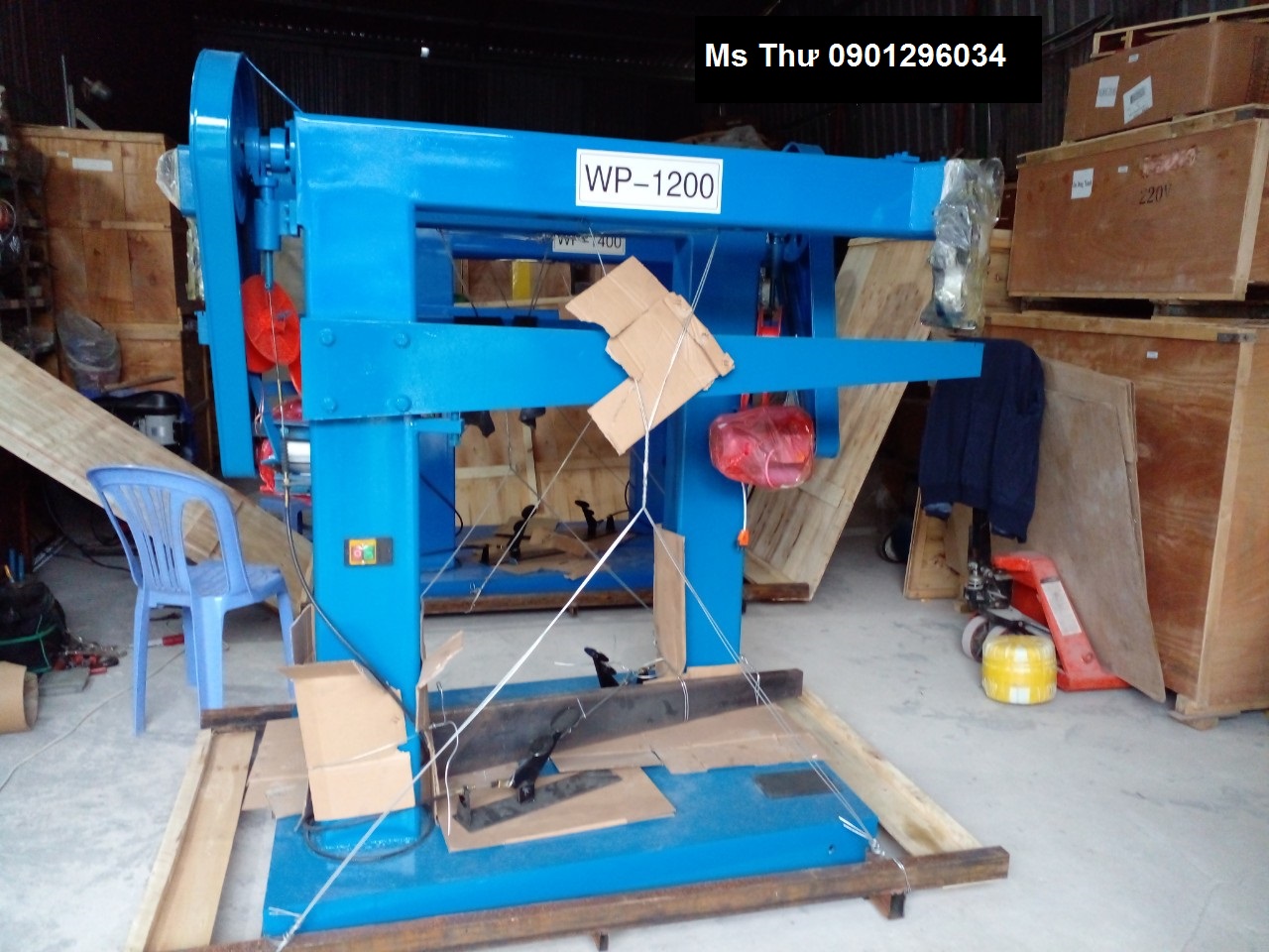 Máy dập ghim góc thùng carton Wellpack model WP-1200