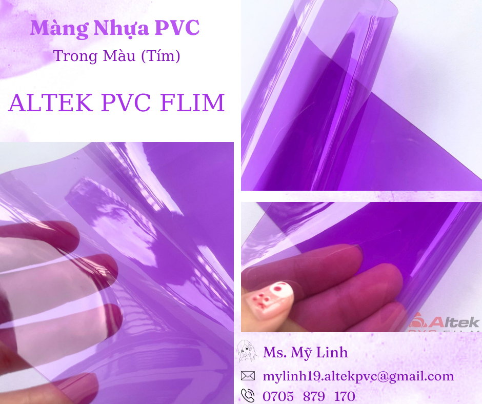 Giá Gốc Màng Nhựa Trong Màu Dùng Làm Túi Xách Thời Trang