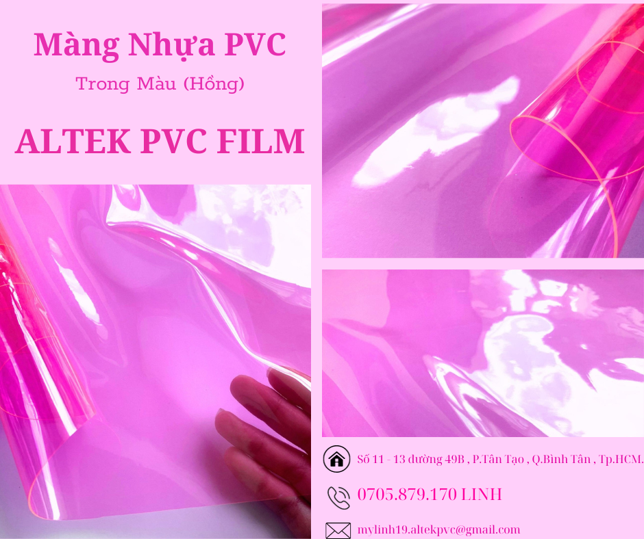 Giá Gốc Màng Nhựa Trong Màu Dùng Làm Túi Xách Thời Trang