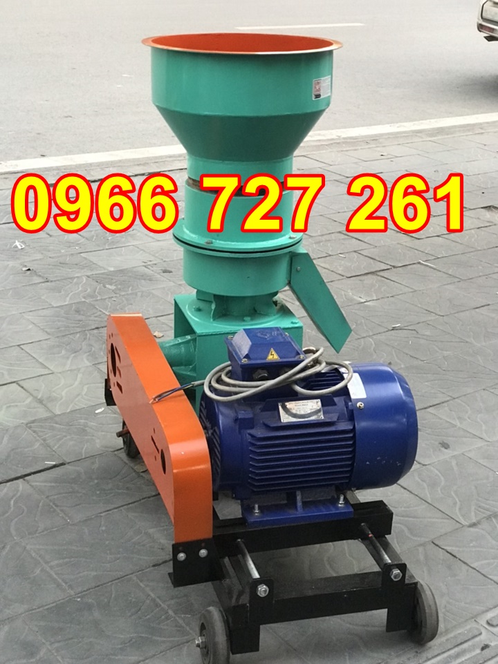 Máy ép cám viên trục đứng, nghiền ngô ốc cá thành cám viên