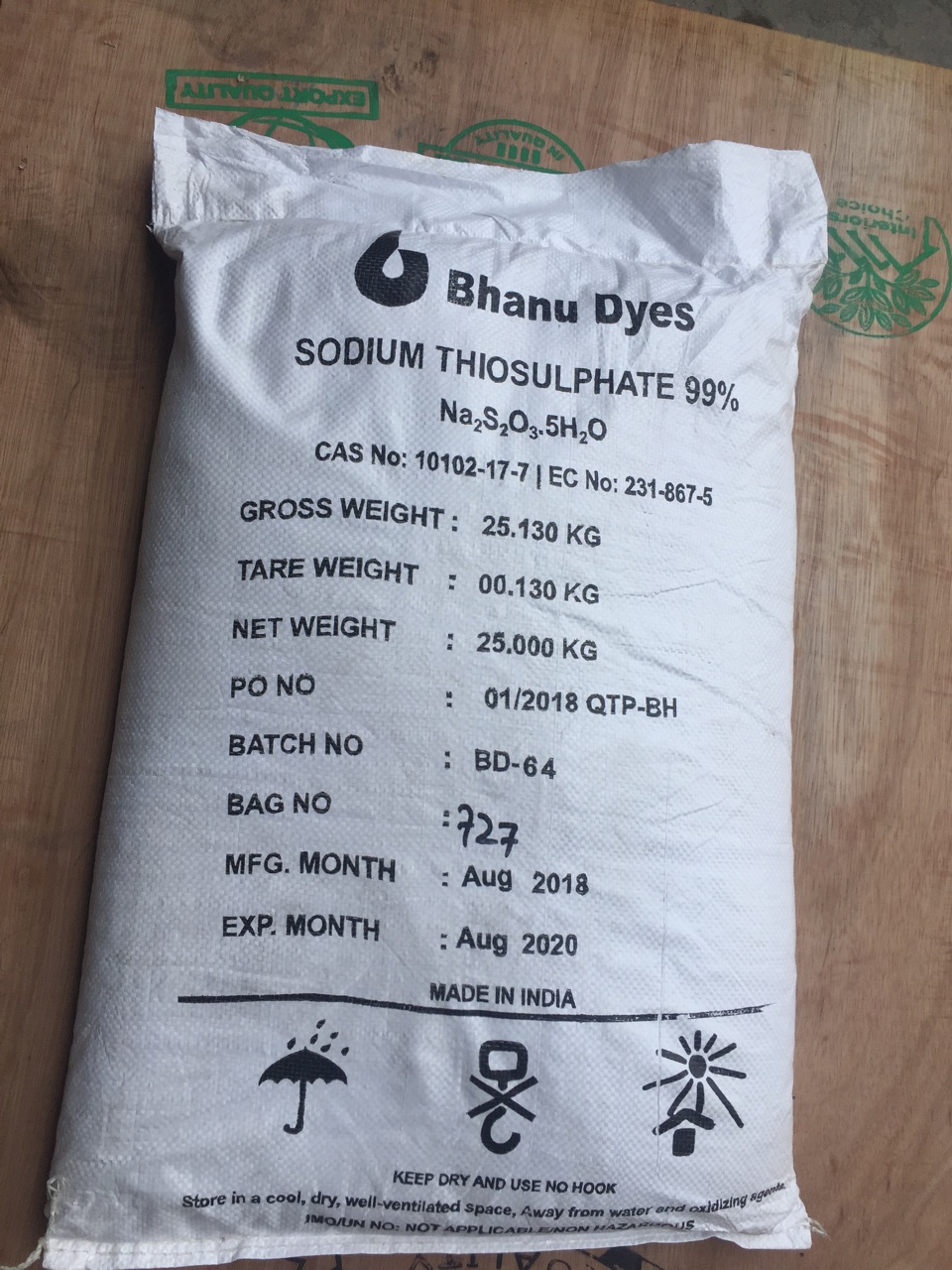 Sodium Thiosulphate 99% Ấn Độ hàng Bhanu Dyes bao 25 kg giá sỉ