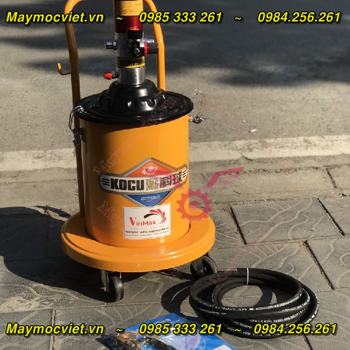 Máy bơm mỡ bò bằng khí nén Kocu GZ10 - bơm mỡ cho động cơ máy mócc