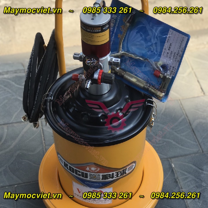 Máy bơm mỡ bò bằng khí nén Kocu GZ10 - bơm mỡ cho động cơ máy mócc