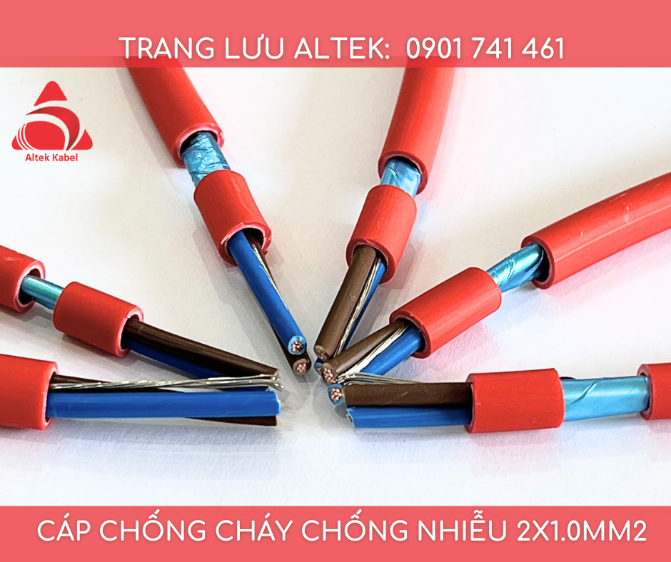Cáp chống cháy chống nhiễu 2x1.0mm2 tại Hà Nội, Đà Nẵng, Hồ Chí Minh