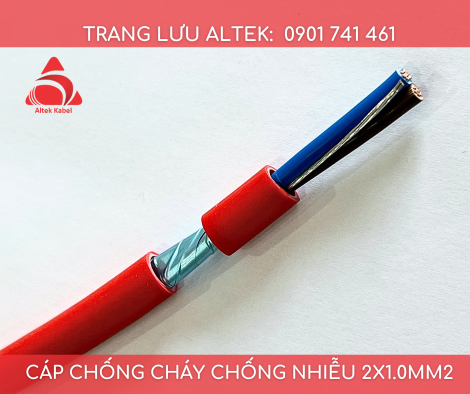 Cáp tín hiệu vặn xoắn 1 lớp chống nhiễu 22AWG 2 pair Altek Kabel