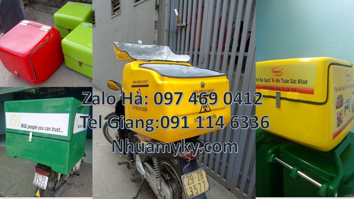 Bán thùng giao hàng đằng sau xe máy,thùng giao đồ ăn nước uống giá rẻ