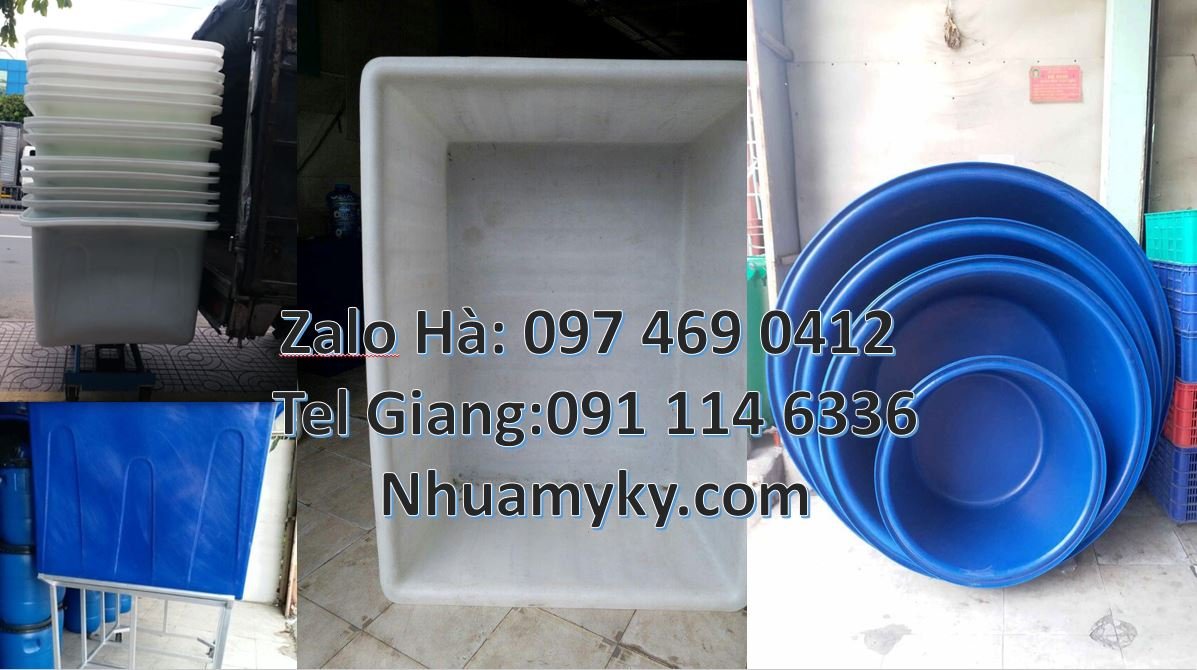 Bán thùng nhựa tròn 1200l màu xanh,thùng nhựa vuông 1800l đựng nước sa