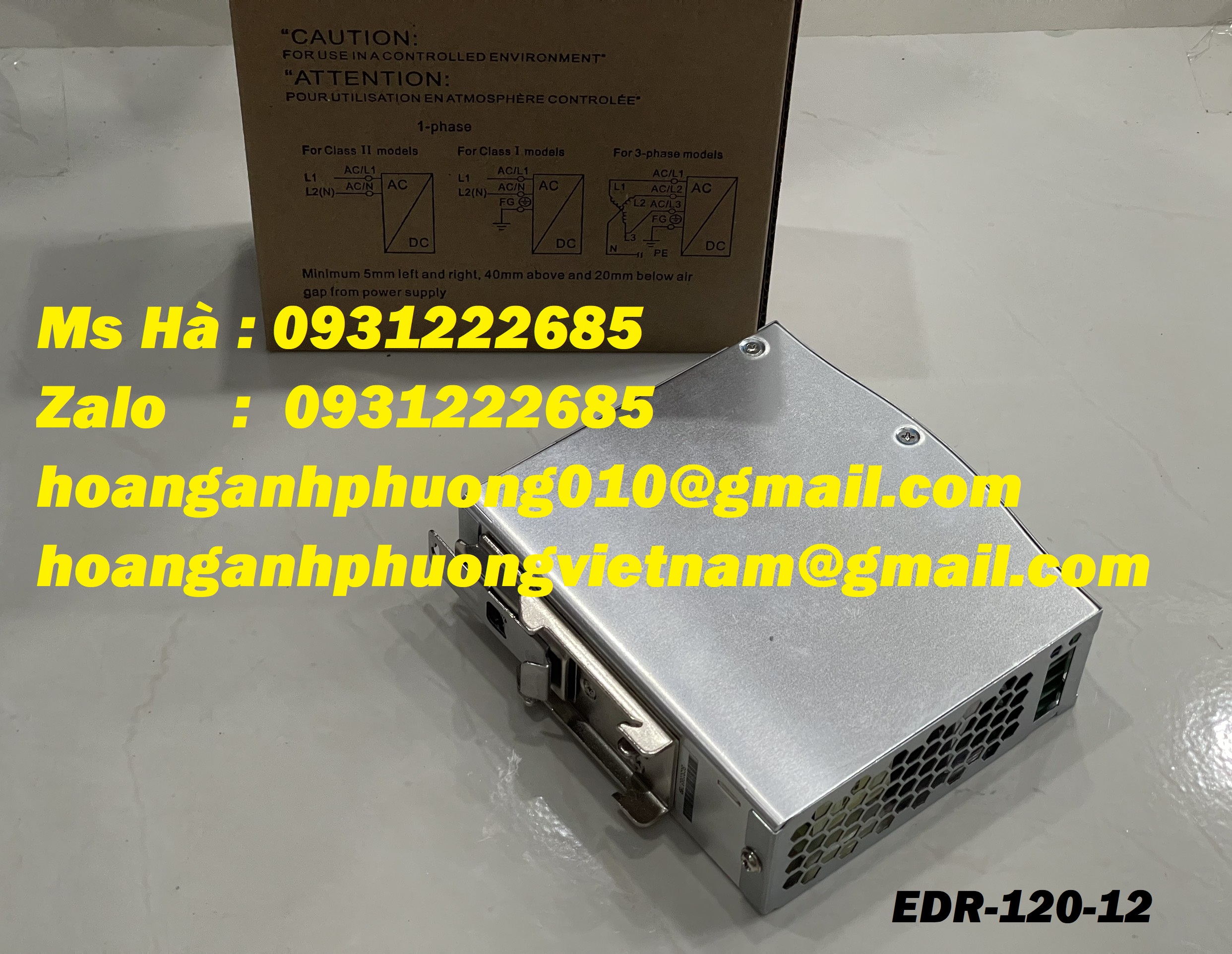 Bộ nguồn DIN Rail EDR-120-12 meanwell - giá cạnh tranh