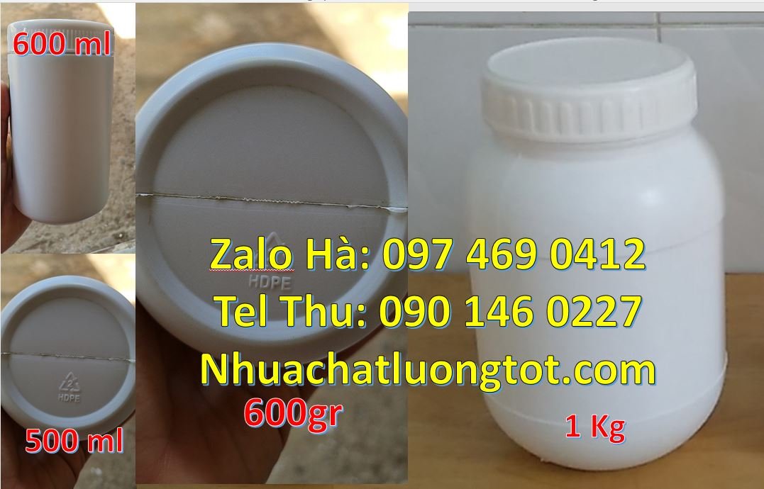 Bán hũ nhựa 500g đựng mứt bánh kẹo,hũ nhựa 50g đựng thuốc viên nén mới