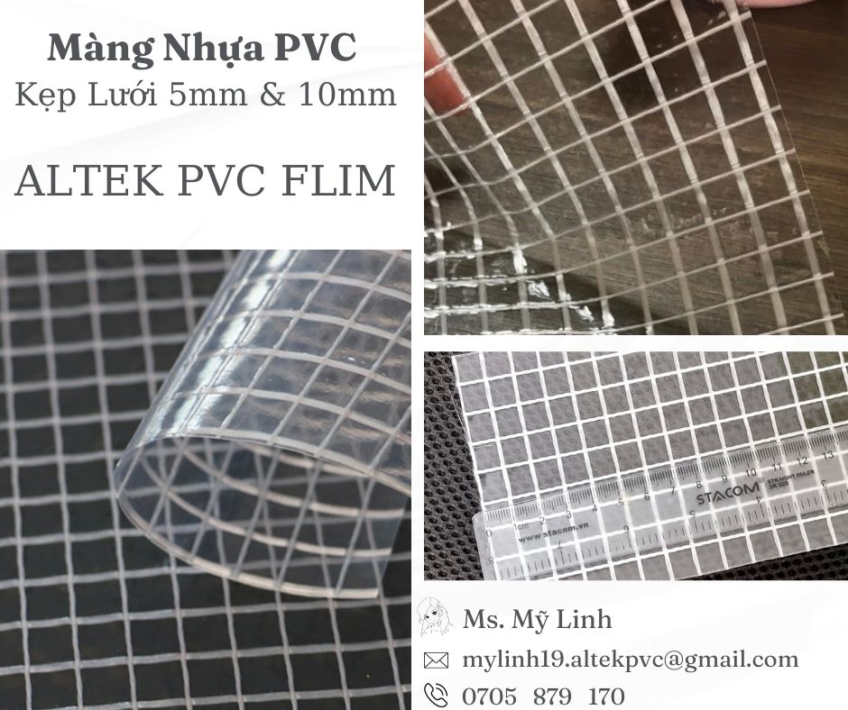 Giá Màng Nhựa Kẹp Lưới Sợi POLYESTER PVC 5mm & 10mm