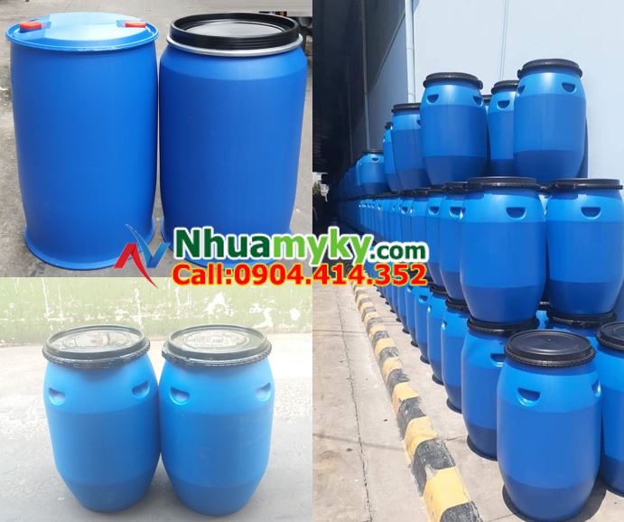 Thùng phuy nhựa 30 lít, phuy nhựa 50 lít, phuy nhựa 120 lít tại tphcm