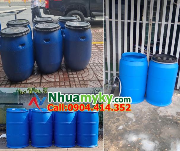 Thùng phuy nhựa 30 lít, phuy nhựa 50 lít, phuy nhựa 120 lít tại tphcm