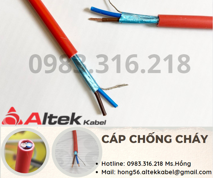 Cáp chống cháy chống nhiễu 2x10 Altek Kabel