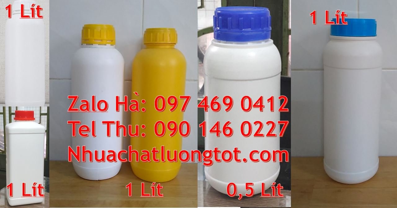 Bán chai nhựa 0.5l có nắp thoát khí màu trắng nắp vặn,chai nhựa 1l rẻ