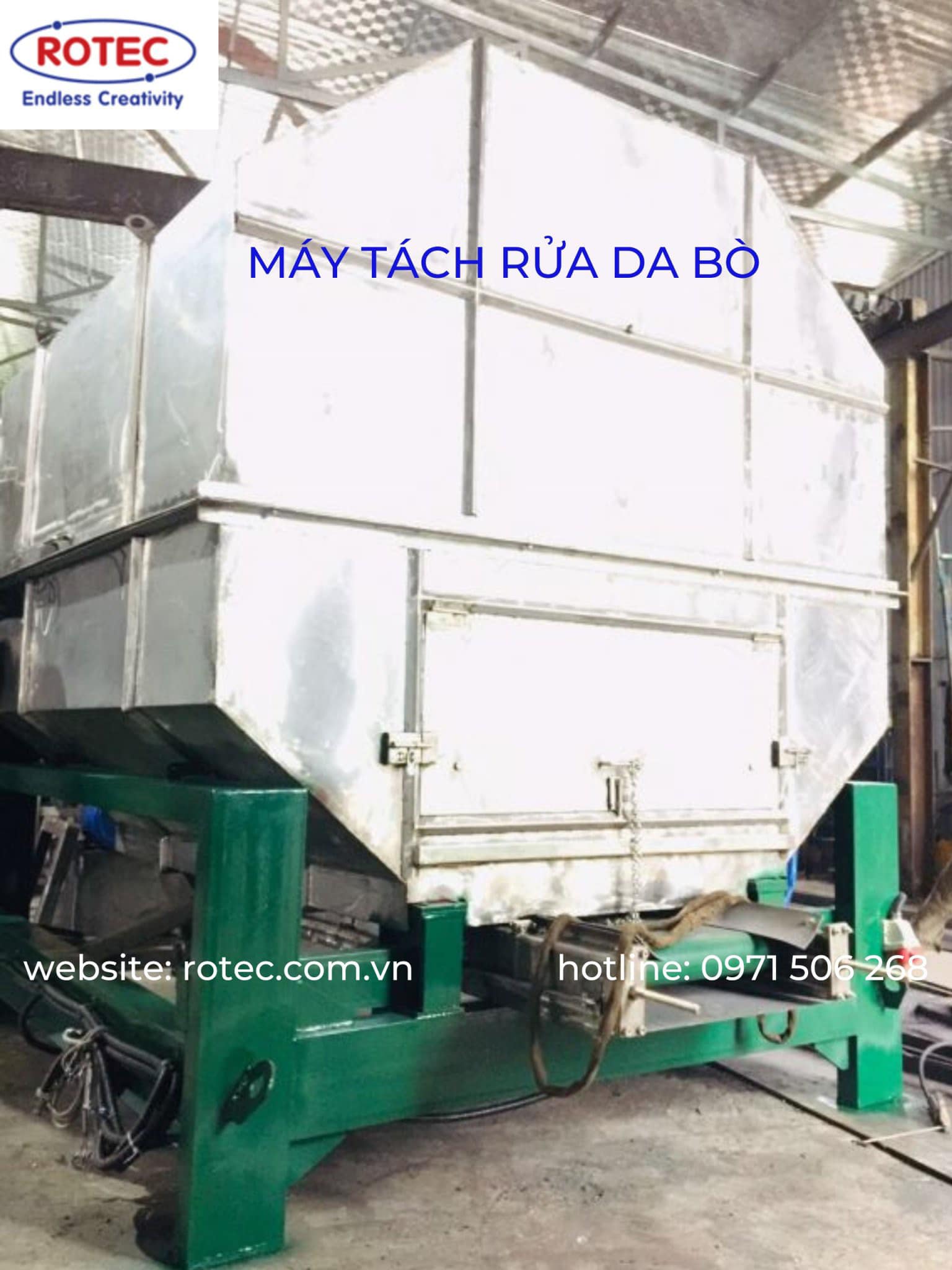 Máy tách rửa da bò chất lượng cao- ROTEC VN