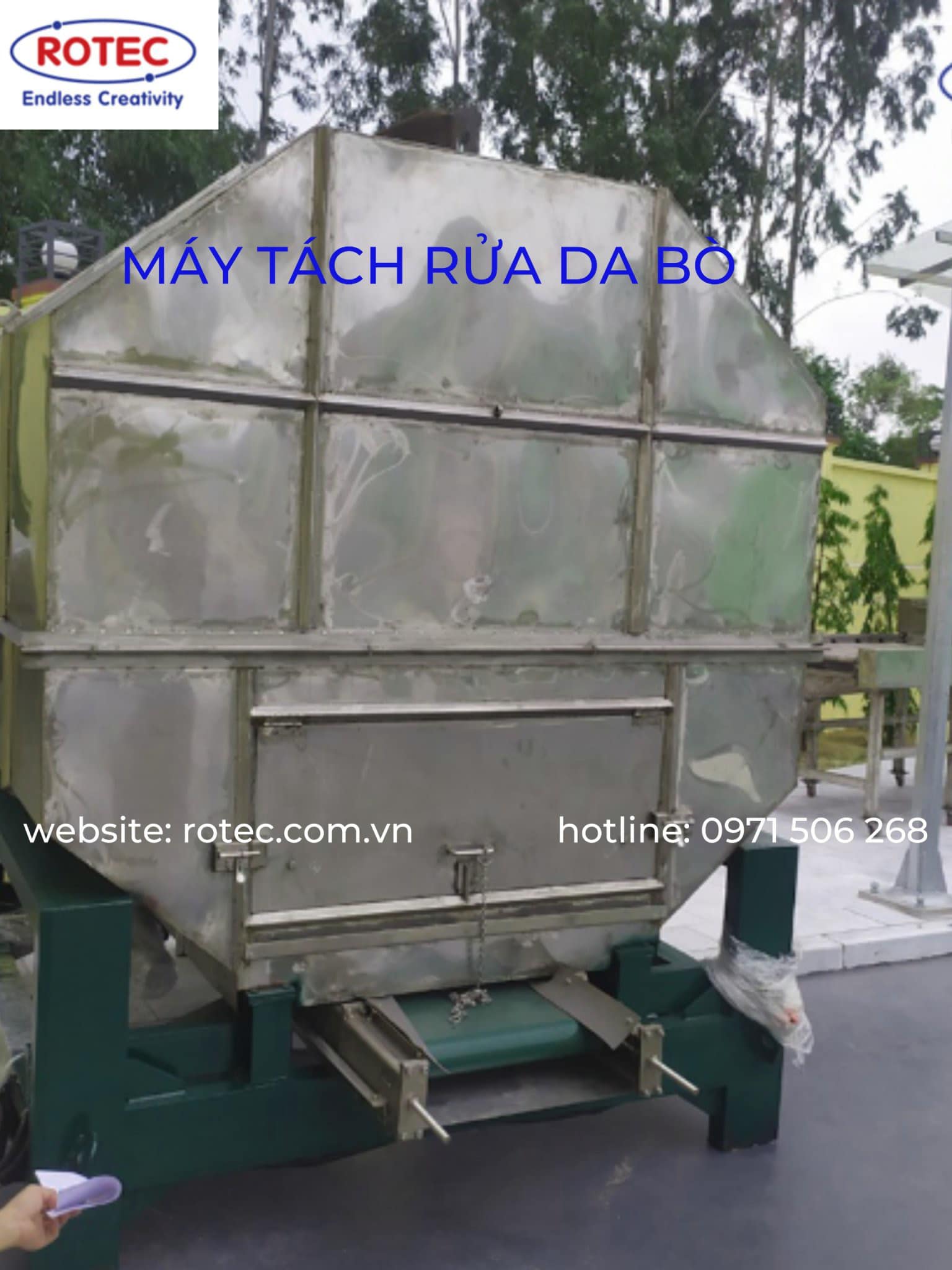 Máy tách rửa da bò chất lượng cao- ROTEC VN