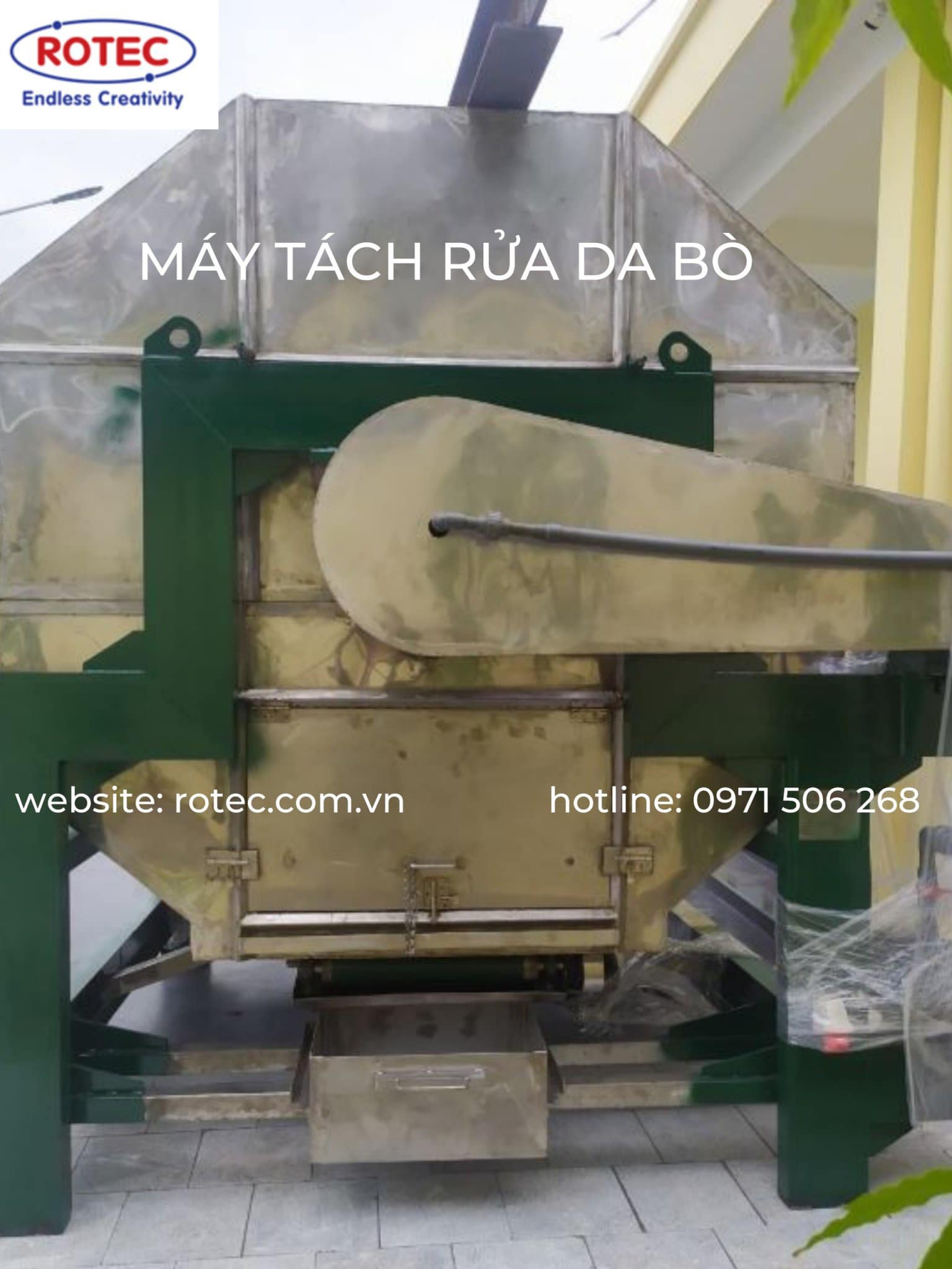 Máy tách rửa da bò chất lượng cao- ROTEC VN