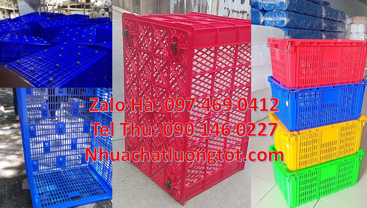 Bán sóng nhựa hở bít chất lượng cao,sóng nhựa 5 bánh xe đựng rau củ qu