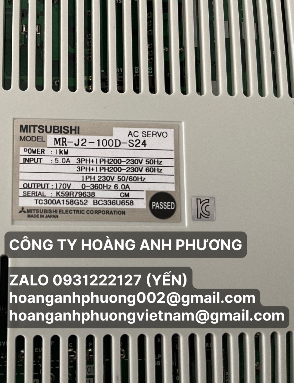 Servo MR-J2-100D-S24 Mitsubishi Nhập khẩu mới bảo hành 12 tháng