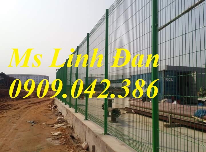 Lưới thép hàng rào mạ kẽm sơn tĩnh điện màu xanh phi 4,phi 5