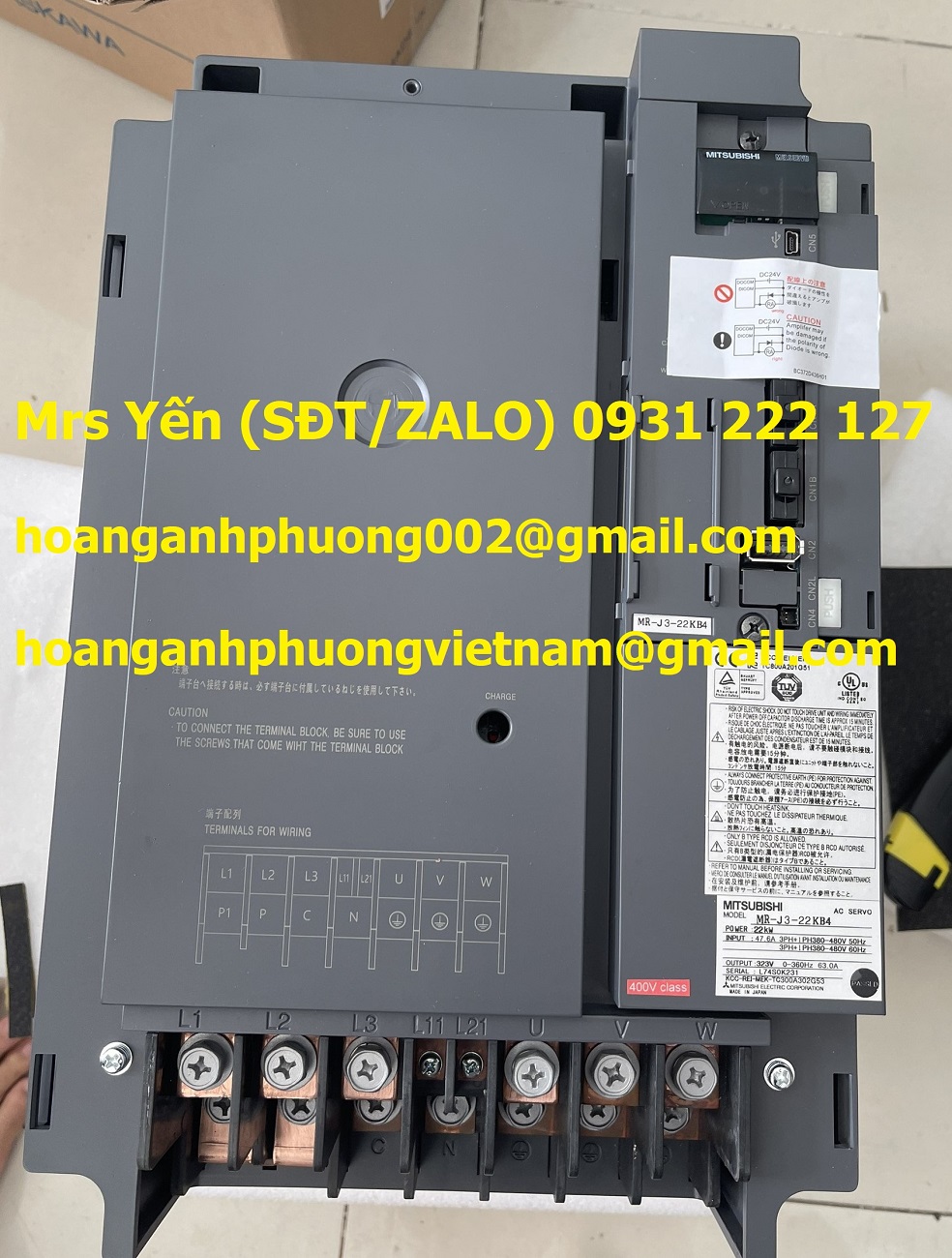 MR-J3-22KB4 Servo Mitsubishi 22kw giá tốt tại Bình Dương
