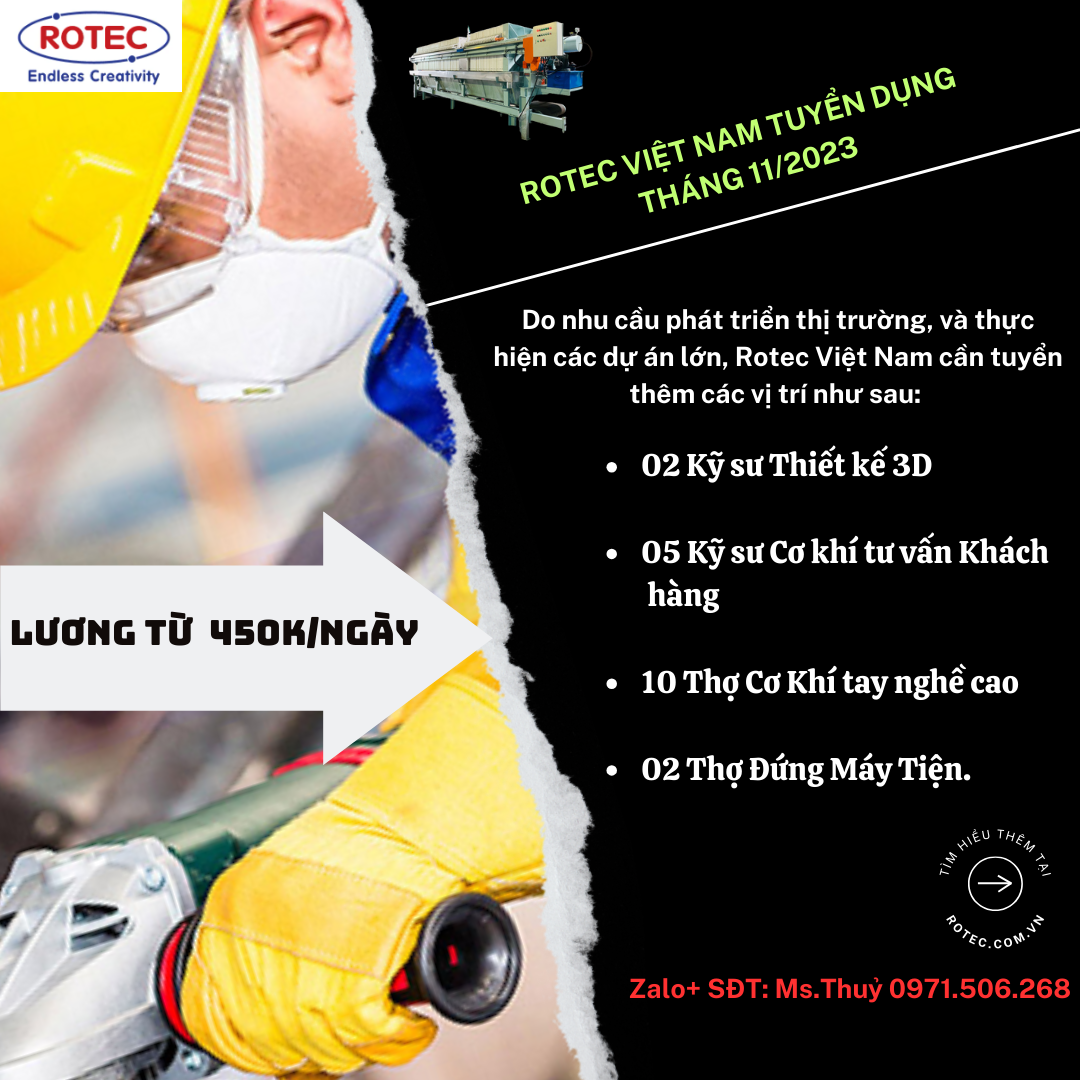 Rotec việt nam tuyển dụng tháng 12 năm 2023
