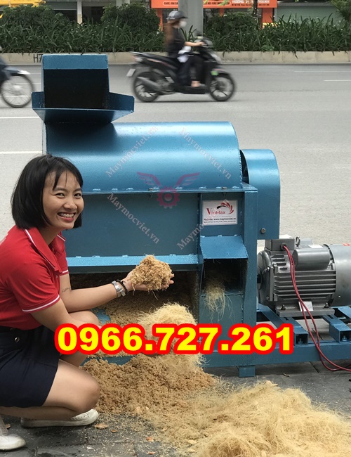 máy băm nghiền xơ dừa năng xuất lớn, băm dừa nguên trái