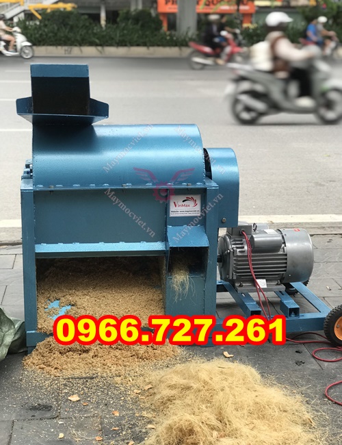 máy băm nghiền xơ dừa năng xuất lớn, băm dừa nguên trái