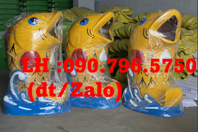 Thùng rác nhựa hình gấu trúc, thùng rác chuột túi mua tại TPHCM