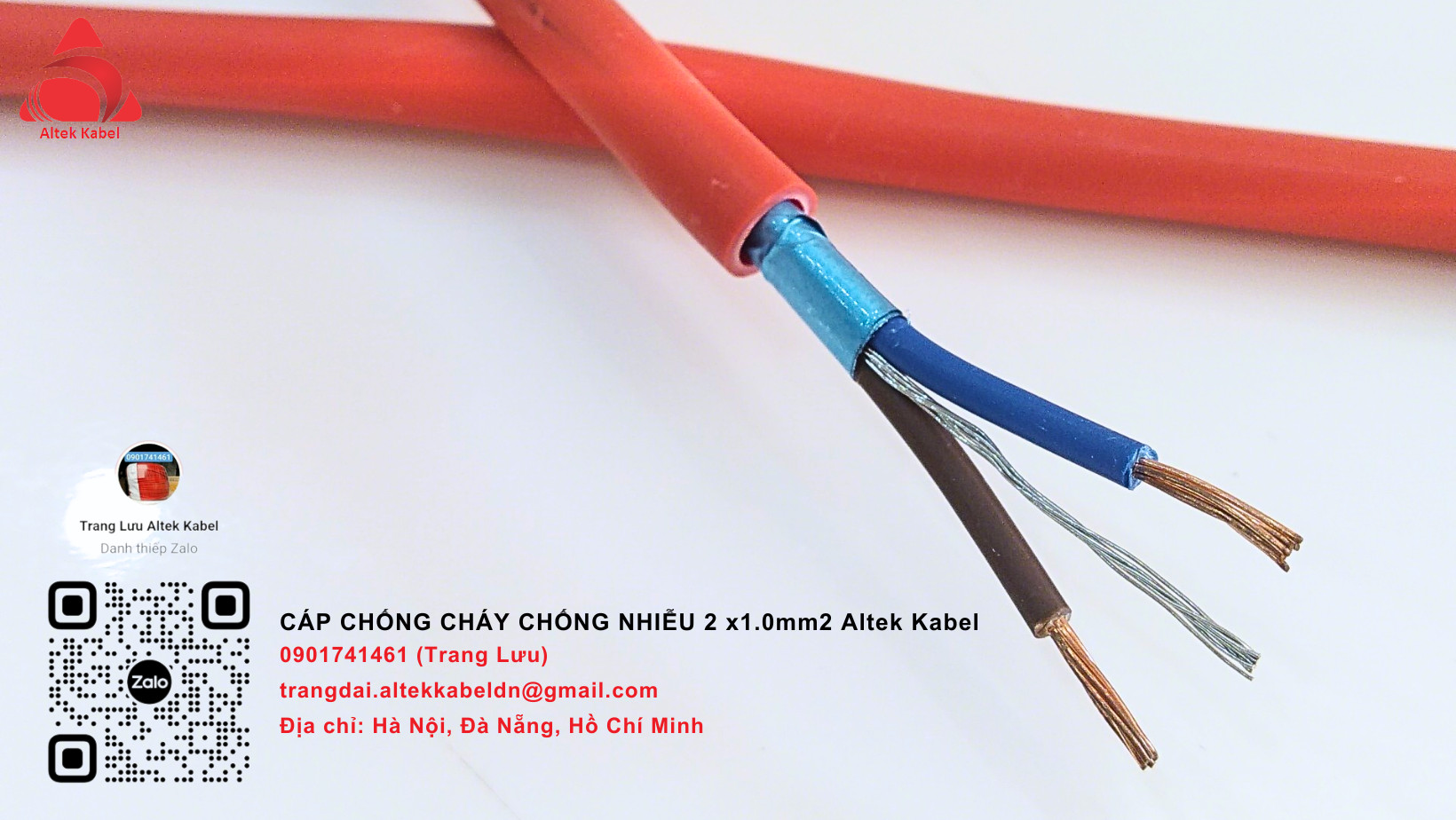 Cáp tín hiệu báo cháy chống cháy chống nhiễu 2x.1.0mm