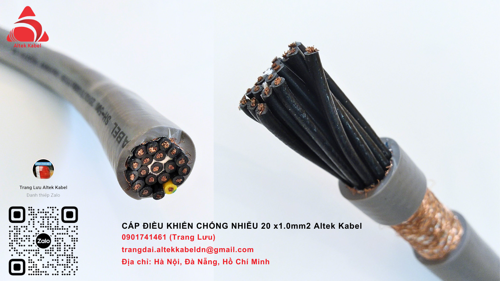 Cáp điều khiển 20x0.5mm hãng Altek Kabel