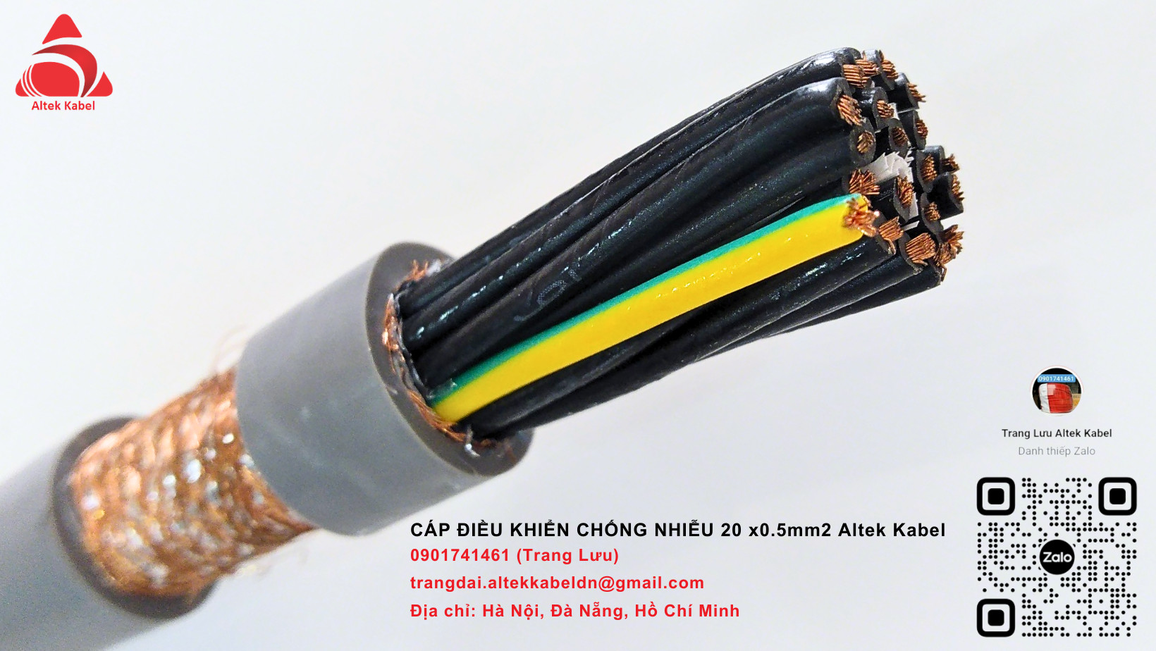 Cáp điều khiển 20x0.5mm hãng Altek Kabel