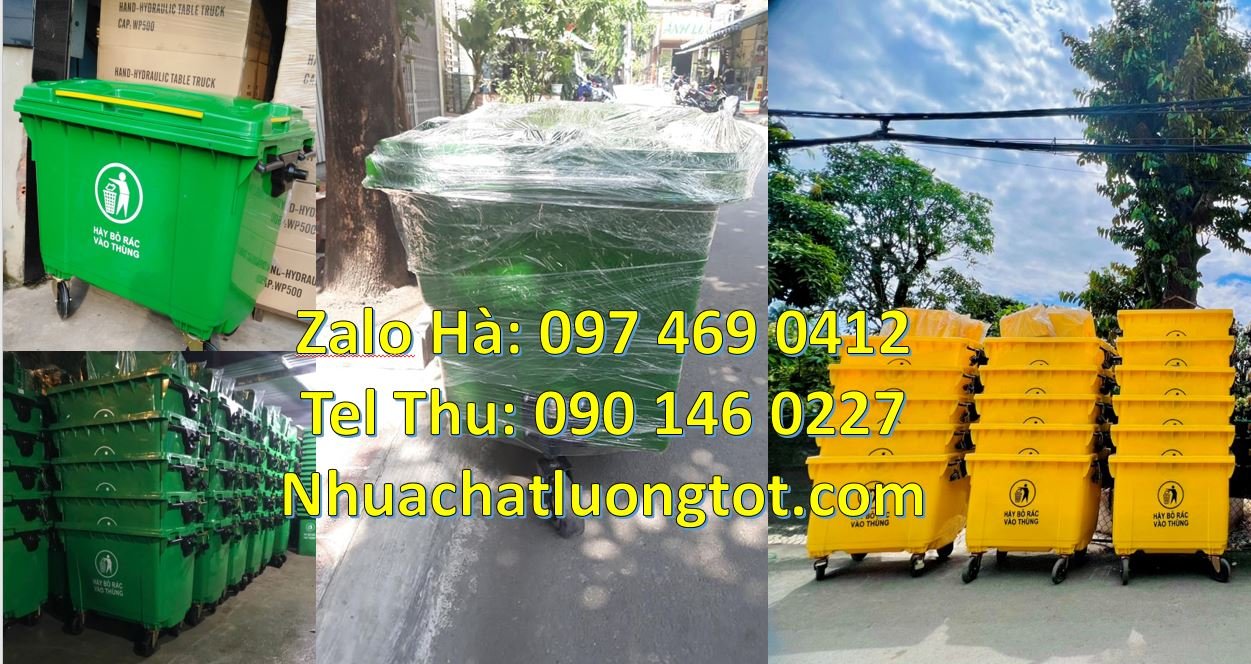 Bán xe thu gom rác 660l có nắp đậy,xe thu gom rác 1000l có 4 bánh xe