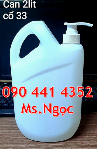 Can nhựa đựng nước giặt xả, can đựng nước xả quần áo, can nhựa 1 lít,