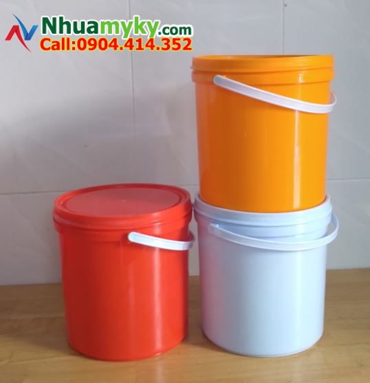 SX vỏ thùng sơn, xô nhựa cao cấp 5 lít - 10 lít - 20 lít - 30 lít TPHC