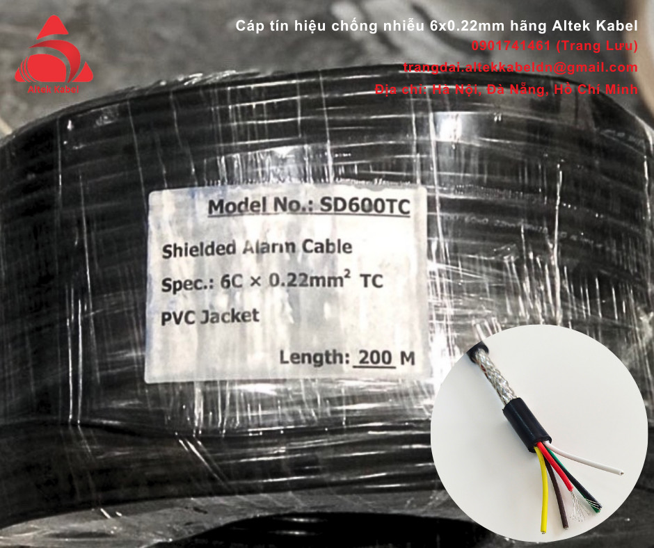 Dây cáp tín hiệu chống nhiễu 0.22mm hãng Altek Kabel
