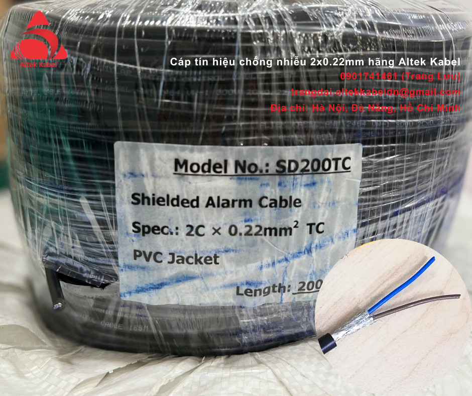 Dây cáp tín hiệu chống nhiễu 0.22mm hãng Altek Kabel
