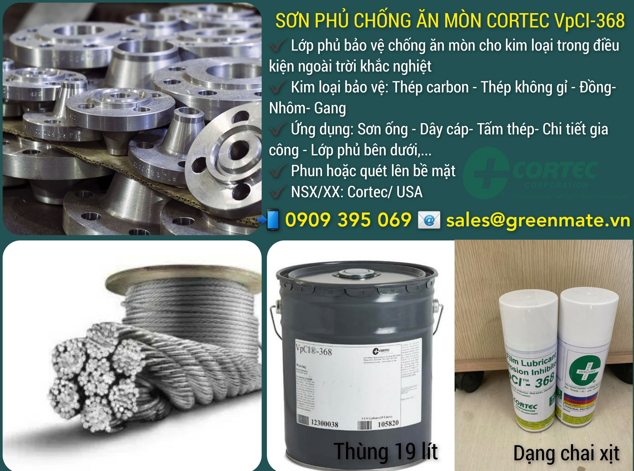 Sơn phủ chống ăn mòn/ chống gỉ  Cortec VpCI 368