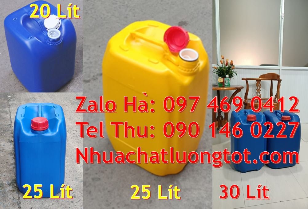 Bán can nhựa 30l có nắp thoát khí vuông xanh,can nhựa 25l đựng hóa chấ