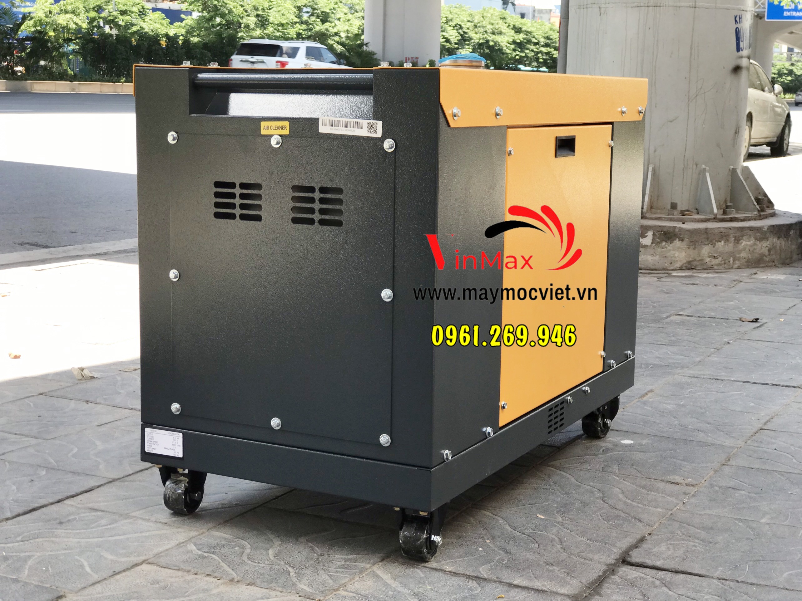 Máy phát điện 6kw chạy dầu Kama 8800TN cách âm chống ồn siêu hot