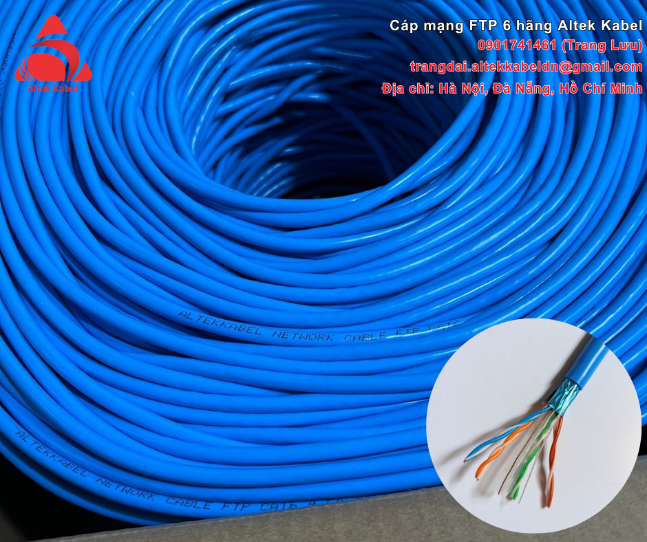 Cáp mạng UTP Cat6 hãng Altek Kabel tại Đà Nẵng, Hà Nội, HCM