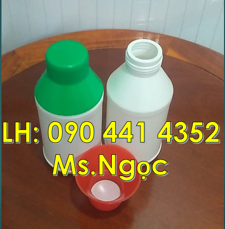 Chai nhựa 1L đựng dung môi, chai nhựa 0.5L đựng dầu nhớt, chai 250ml