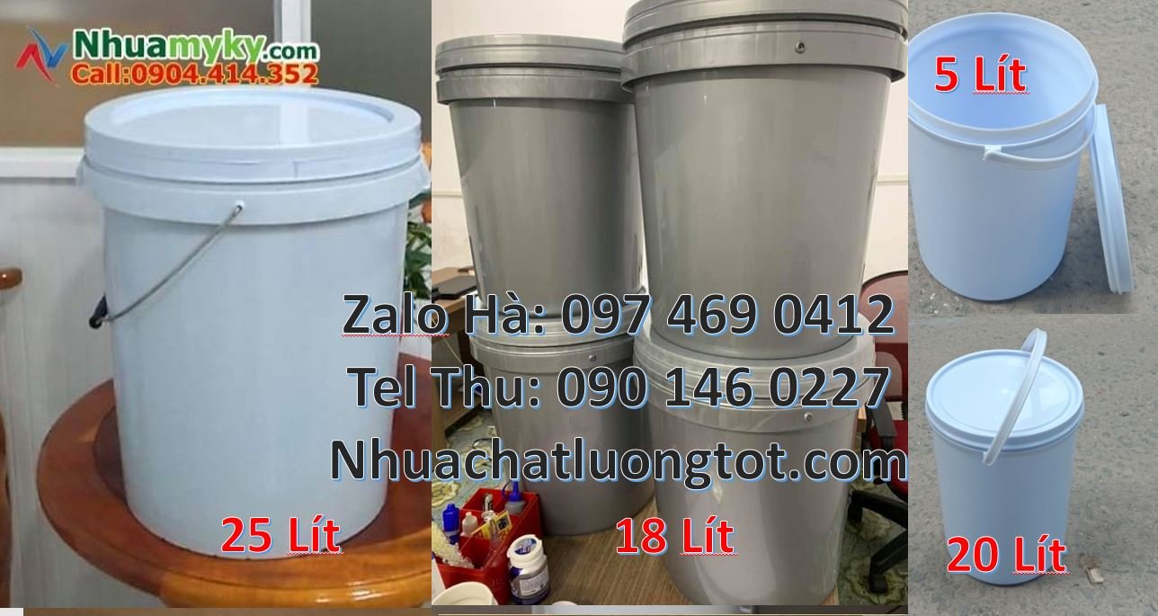 Bán thùng đựng sơn 22l có nắp chiết rót,thùng sơn 5l đựng bột giặt giá