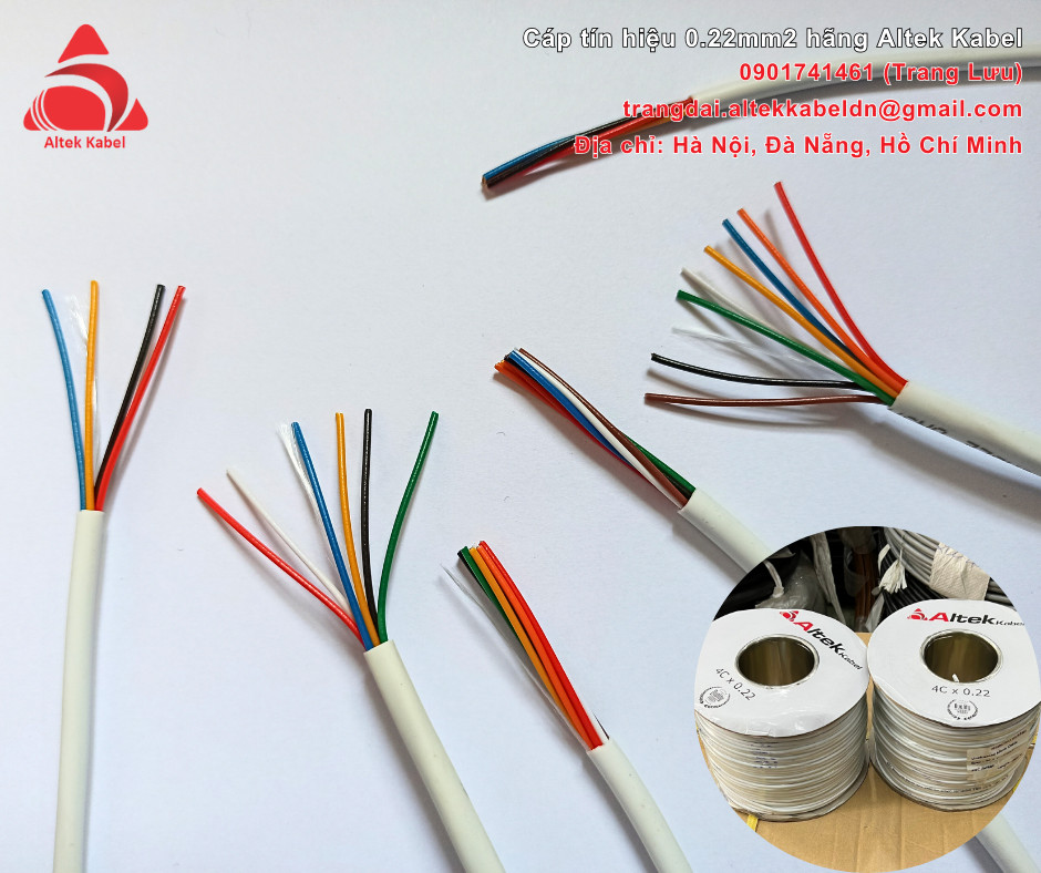 Cáp tín hiệu 6x0.22mm hãng Altek Kabel giá phân phối