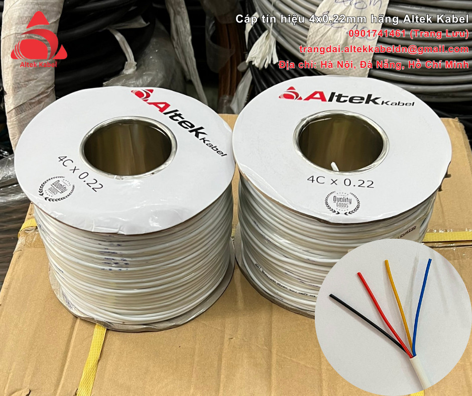 Cáp tín hiệu 6x0.22mm hãng Altek Kabel giá phân phối