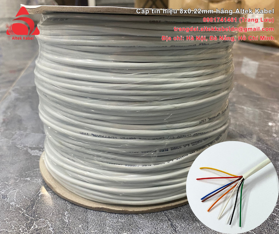Cáp tín hiệu 6x0.22mm hãng Altek Kabel giá phân phối